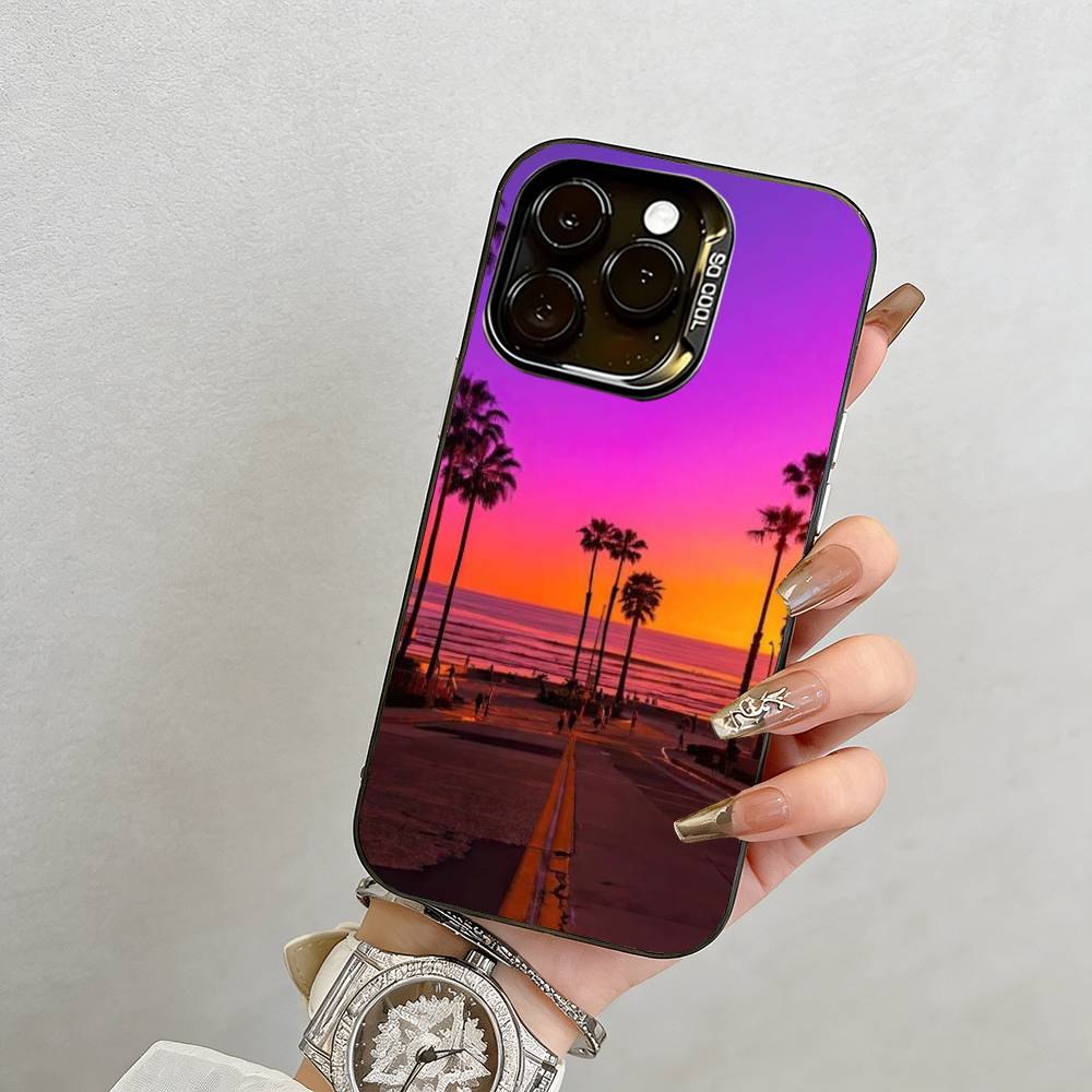 Travel Los Angeles California  Phone Case For iPhone 17,16,15,14,13,12,11 Plus,Pro Max,XS,Colorful Silver Phone case Funda Cover