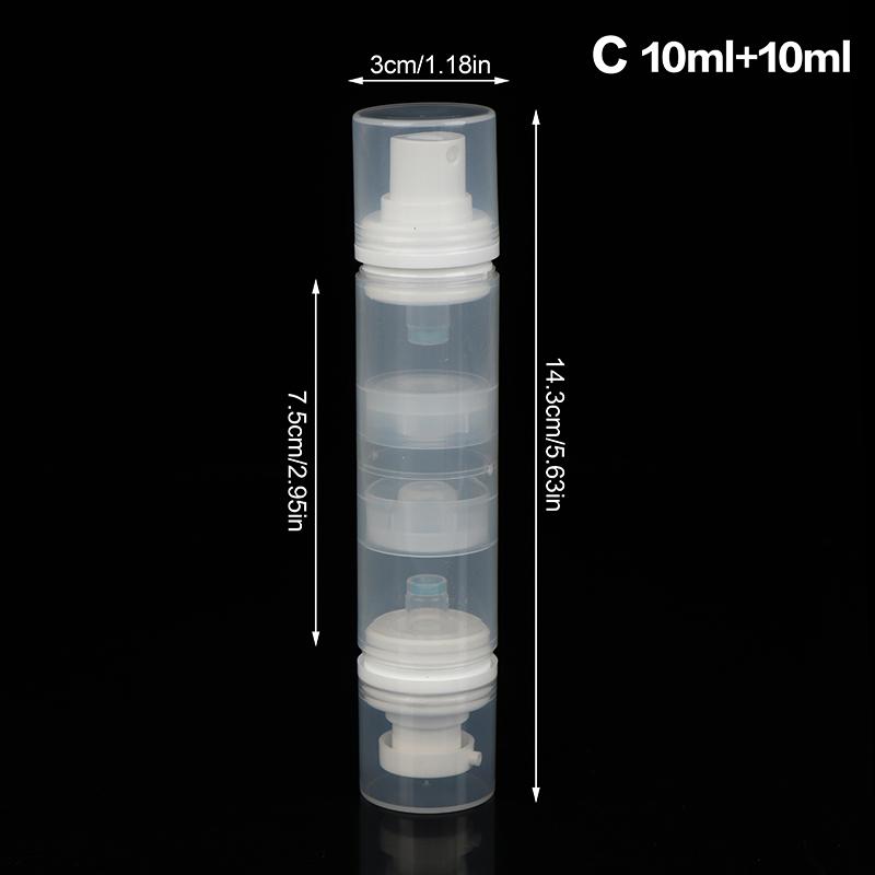 5Ml/10Ml Double Headed Vacuum Press Type Spray/Lotion Packaging Bottle Refillable Makeup Cosmetics For Cream Gel Container