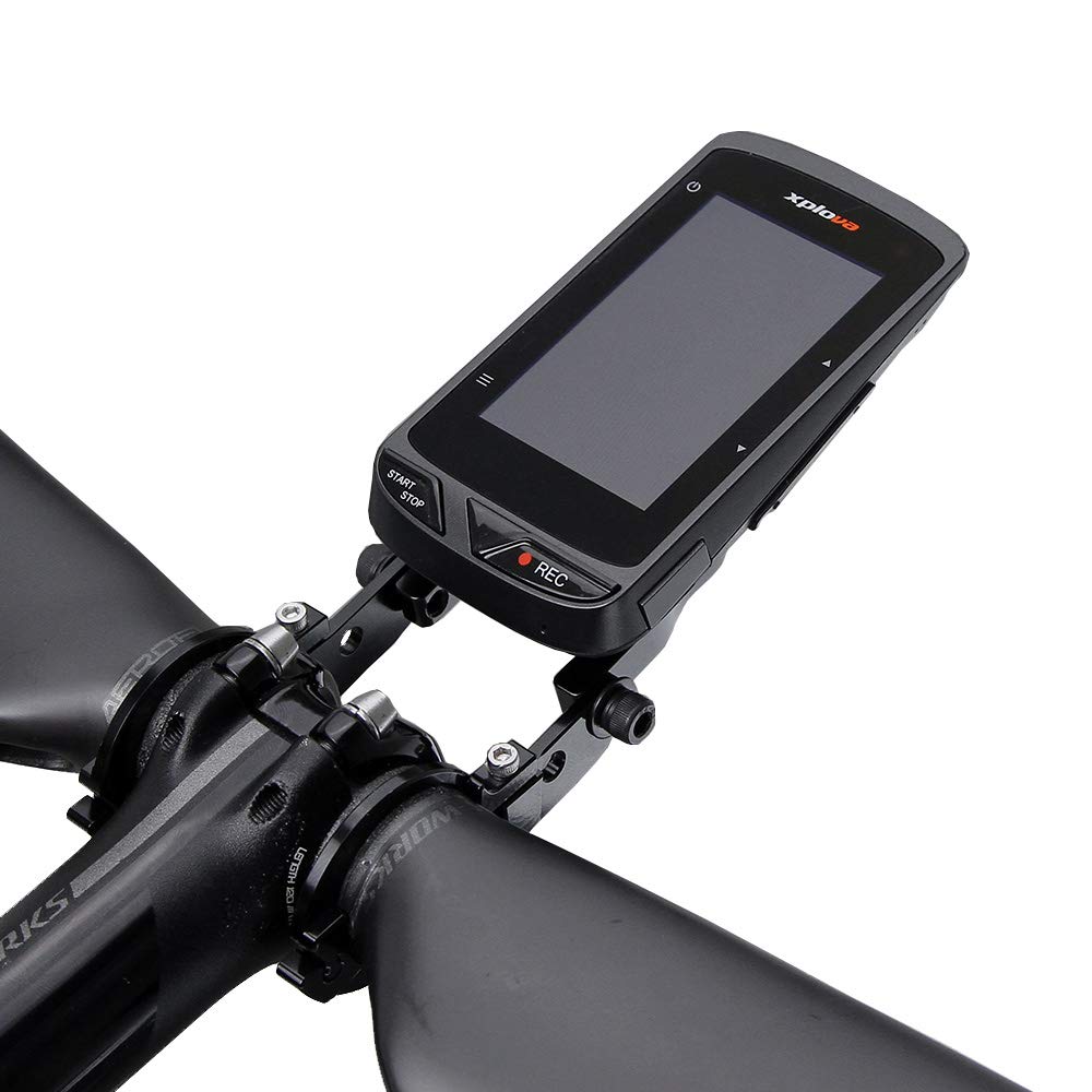 Xplova Combo Mount Narrow Type with Bottom for X5 Evo USB Charging Connection for Handlebar Clamps with a Diameter [RECMOUNT] (Double-Handed Adapter)