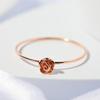 14K Tiny Rose Flower Miss Ring Gold Thread Ring