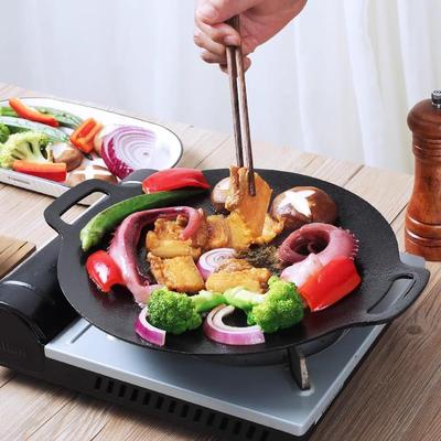 Heavy Duty Maifan Stone Griddle Pan Smokeless Non Stick Bbq Plate For Indoor And Outdoor Cooking Compatible With All Stove Types