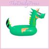 Adult Green Dinosaur Inflatable Swim Ring Thick Pvc Pool Float Raft
