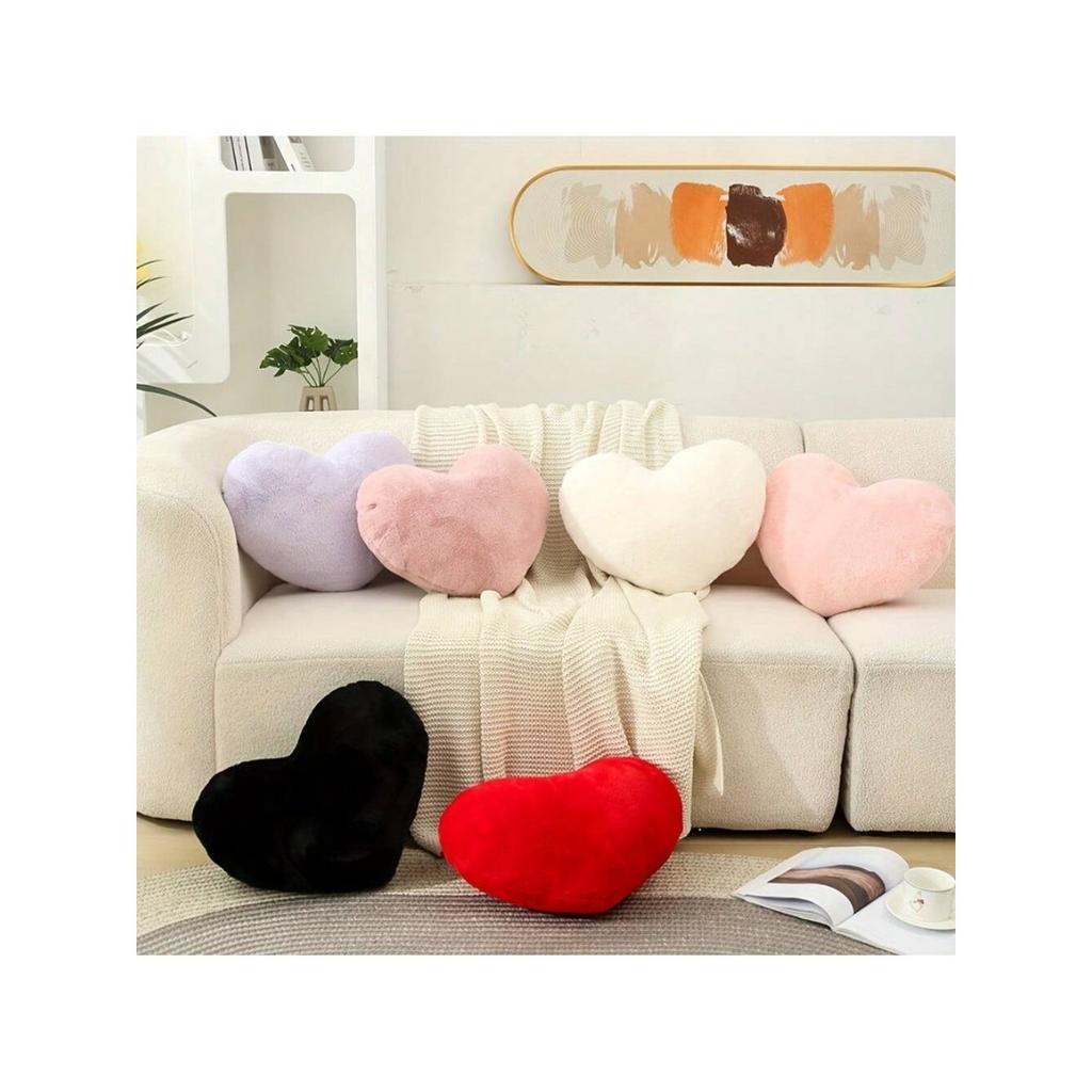 1 Heart-shaped Plush Pillow, Used For Room, Living Room Sofa, Office, And Home Decoration