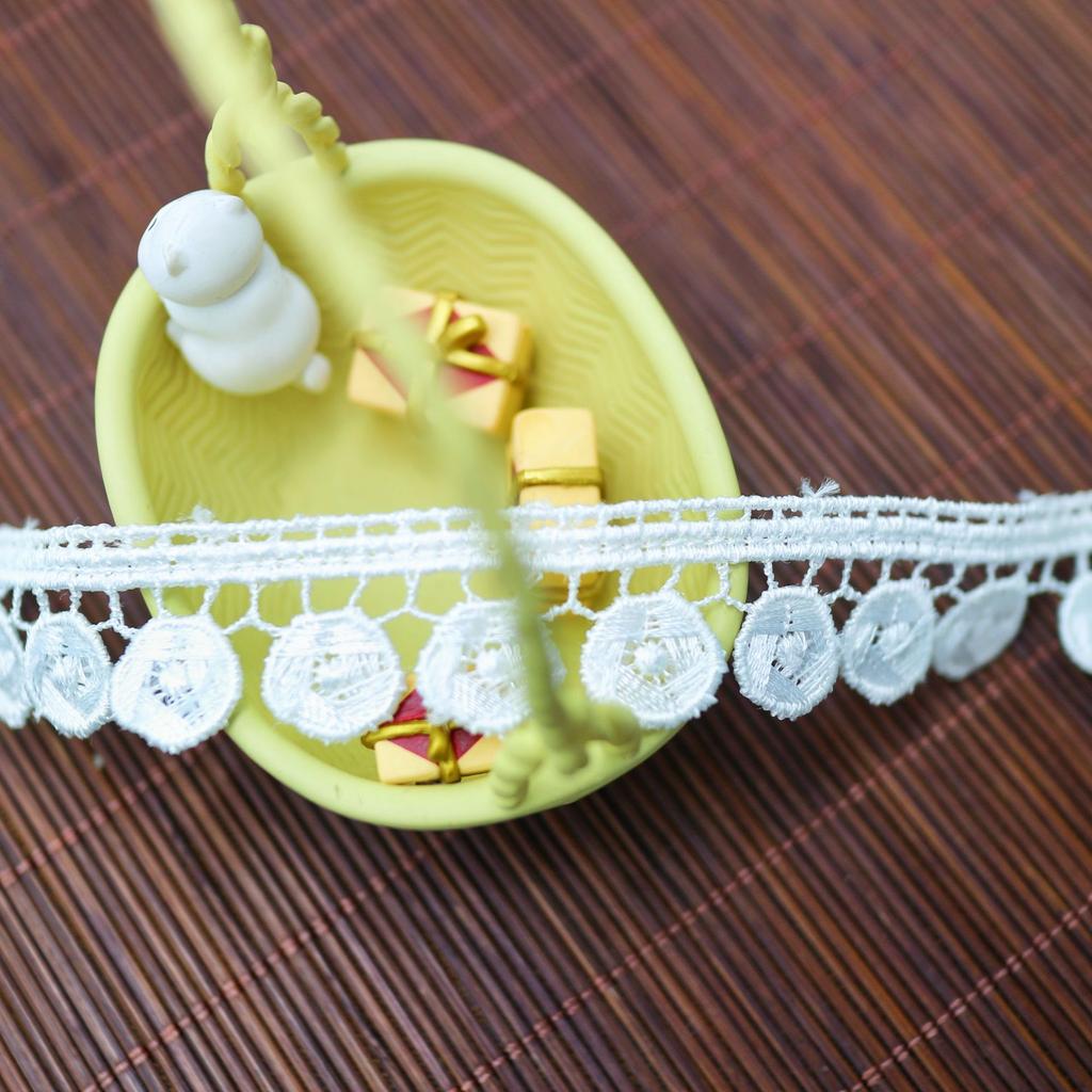 Lace Accessories, White Polyester Water-Soluble Embroidered Lace Cheongsam, Dress Necklace, Clothing Accessories