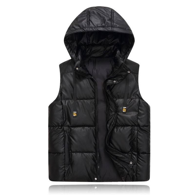

Men s Tooling Down Cotton Vest Autumn and Winter Trend Cotton Vest Warm Cotton Vest Student Sleeveless Jacket M (60-42.5 kg) чорний