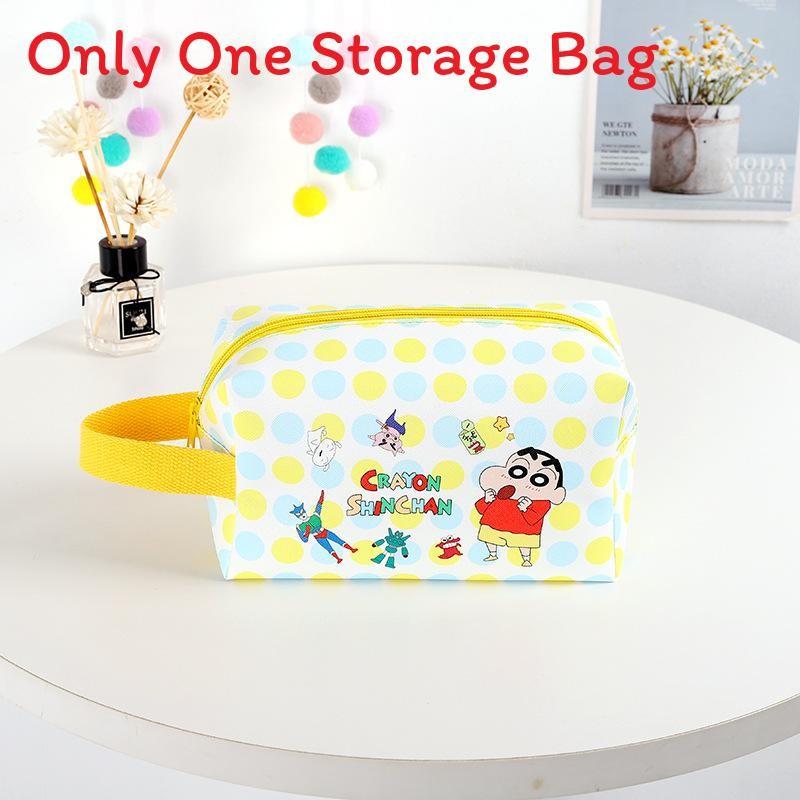 Cute Cartoon Shin Chan Series Pu Stylish Makeup Bag For Students Travelers And