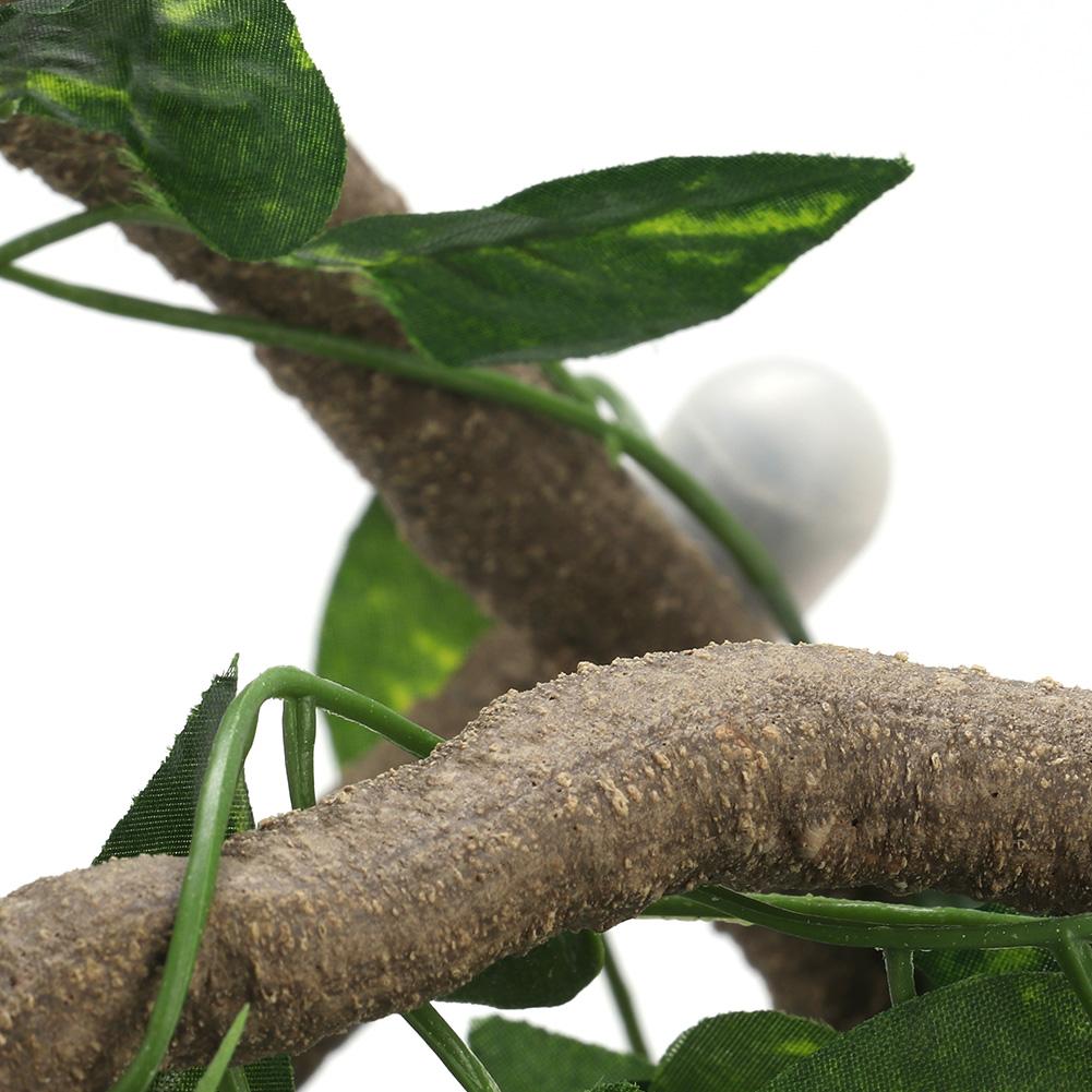 Reptile Climbing Branch Flexible Jungle 9.84ft Rattan 3 Vines( 9.84ft Rattan+Scindapsus Leaves)