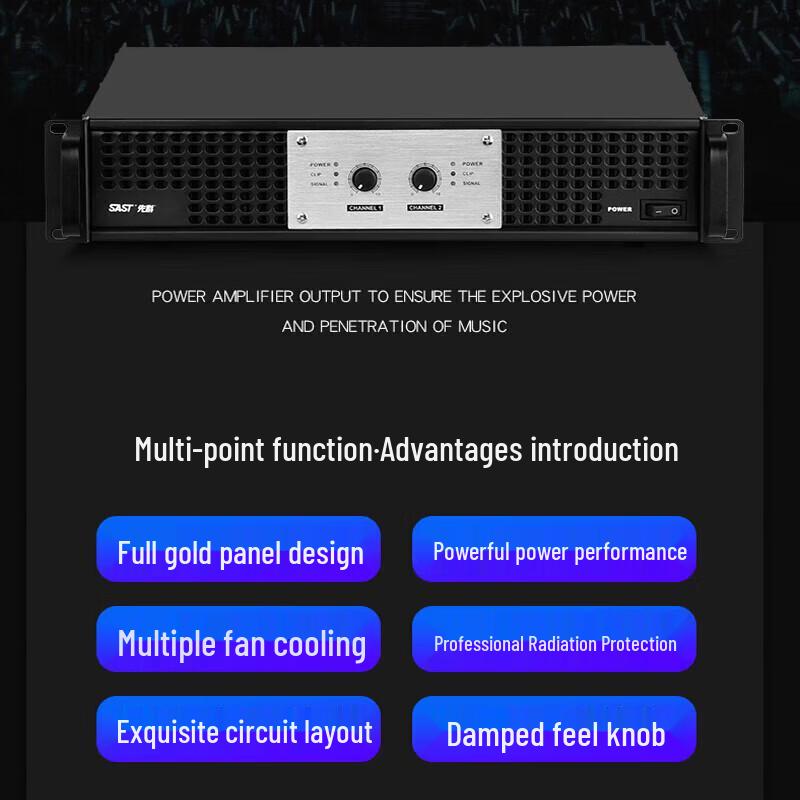 SAST MV-400AXS Professional Power Amplifier CN Plug (adapter Included) (CN Version)