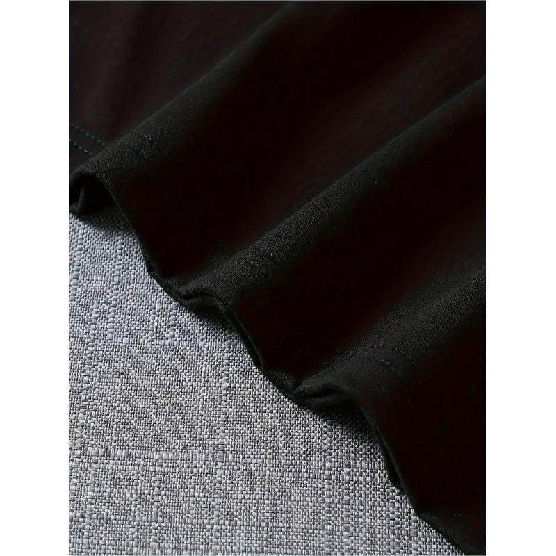 European Sizes Men's "Don't Bully Me I'll Cum" Graphic Bear T-Shirt - Bold White Print On Black Casual Short Sleeve Tee, Durable Machine