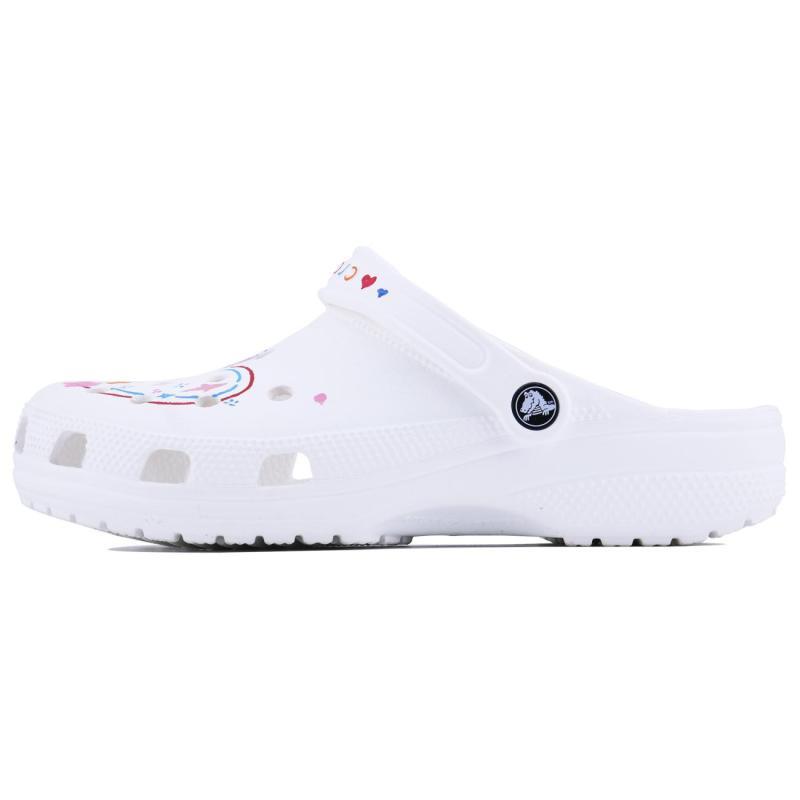 Crocs Classic clog Prince Rose SDS EVA Hand-Drawn Series Dream Style Cartoon Hole Shoes Unisex White