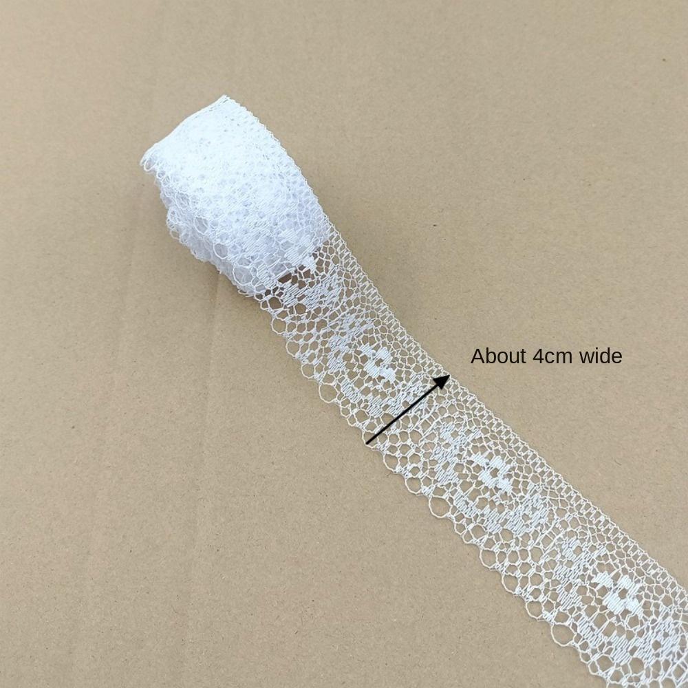 White Lace DIY Garment Accessories Embroidered Lace Sewing Ribbon New Packing Material