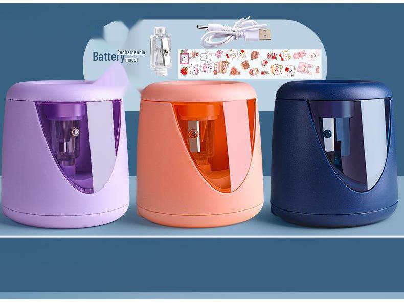 Automatic Electric Pencil Sharpener for Elementary Students - Creative, Rechargeable Design