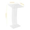 43.31 Inch Acrylic Clear Pulpit Lectern Transparent Churches Lecterns Church Lectern for Churches Speeches Weddings Classroom