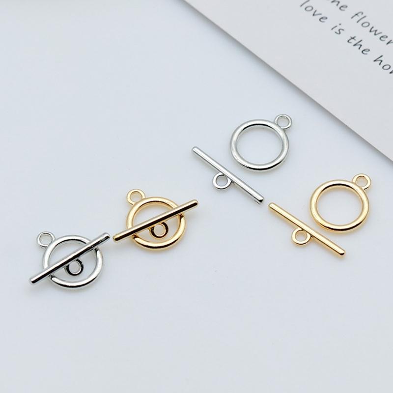 10 Pair Toggle Jewelry Clasps for Jewelry Making Metal Round OT Toggle Clasp Clip Craft DIY Necklace Chain Findings