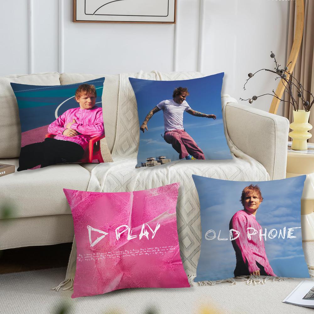 Pop Singer E-Ed S-Sheeran Play cushion cover Pillow Case Square Cushion Room Bedroom Headboard Sofa Living Backrest Nap Time