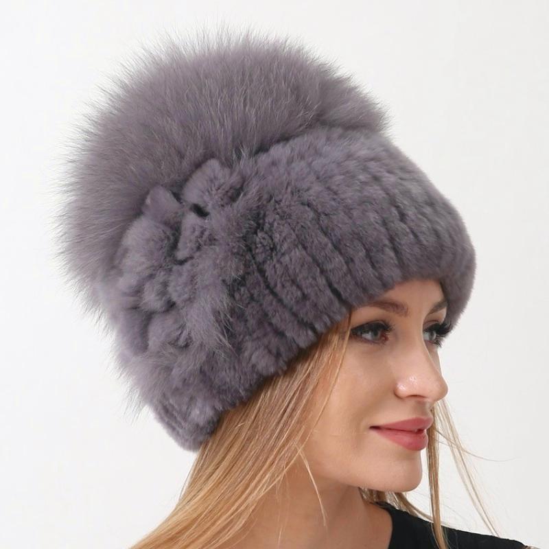 

Зимняя женская шапка из 100% натурального меха кролика Рекс, теплая женская шапка из настоящего меха кролика Рекс, эластичные шапки из натурального меха, теплые шапочки