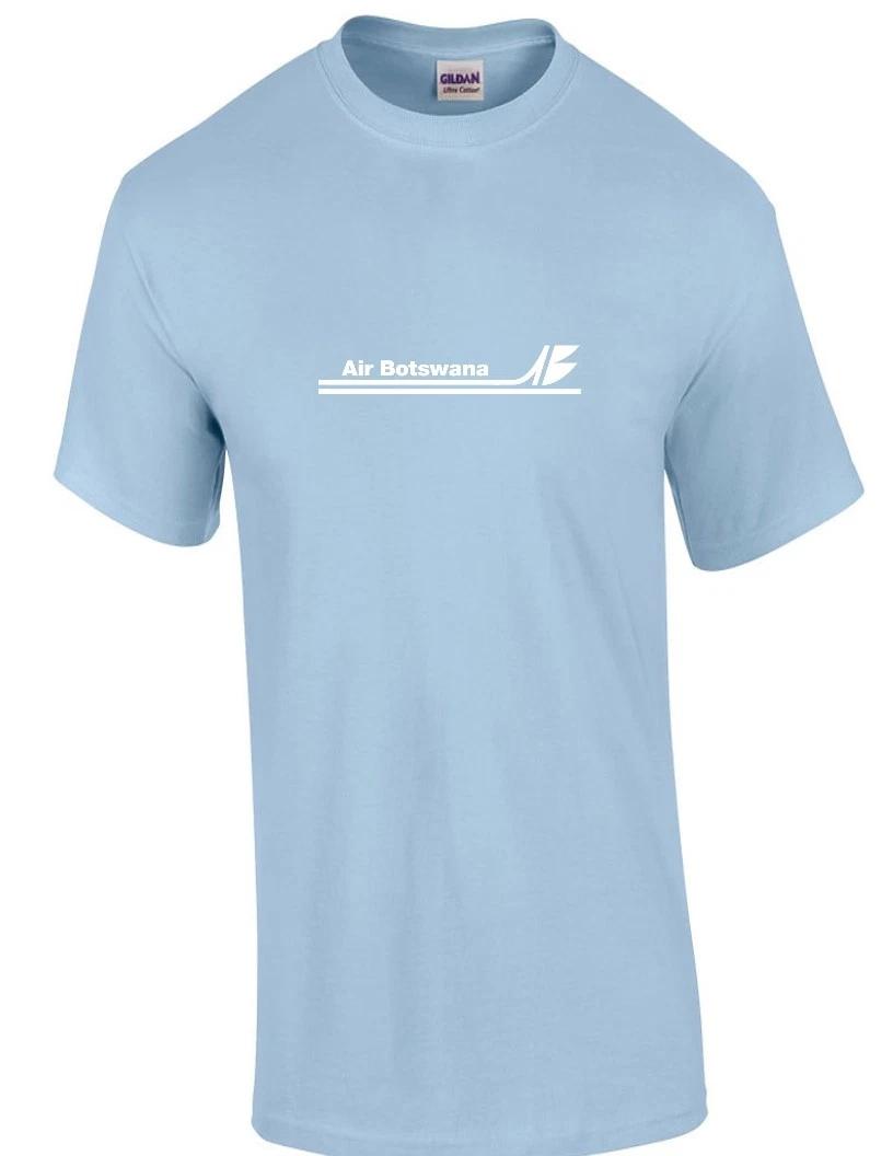 

Air Botswana Retro White Logo Gaborone Airline Light Blue Cotton T-Shirt 3XL