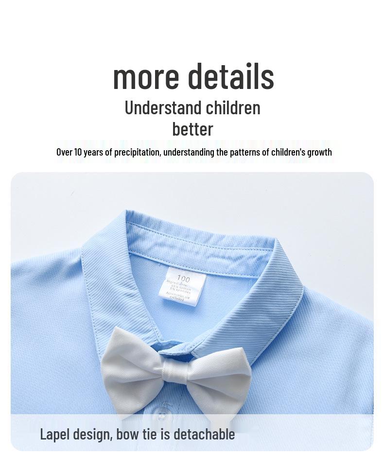 British Gentleman Christening Outfit: Boys' Long-Sleeve Three-Piece Set for Spring & Autumn