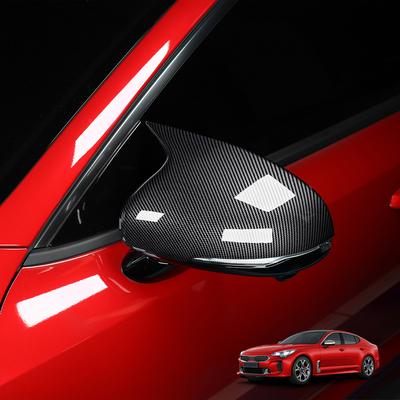 Pro KIA Stinger 2018 2019 2020 2026 2026 2026 Kryt zpětného zrcátka Styl rohu Uhlíkové vlákno ABS Skořepina zpětného zrcátka