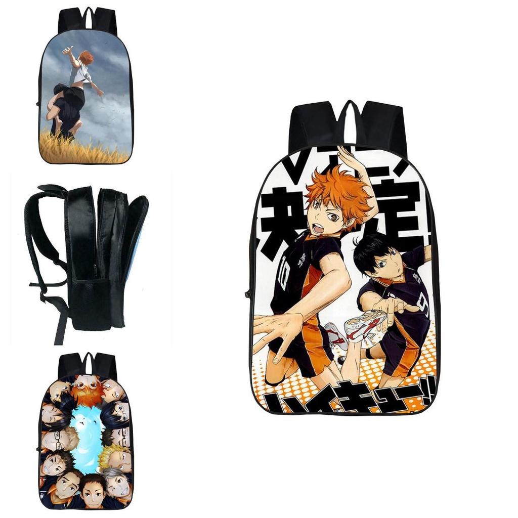 Stylish Anime Haikyuu Karasuno High School Backpack With Adjustable Padded Shoulder Straps