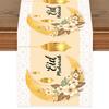Ramadan Mubarak Star Moon Lanterns Flower Table Runner Party Decor Reusable Kitchen Dining Table Runner Ramadan Decorations
