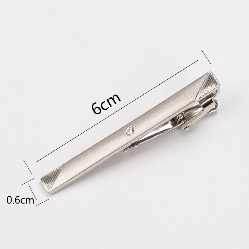 Krawattennadeln für Herren Krawattenzubehör Mode Metall Silberfarbton Einfache Stange Klemme Praktische Klemme Krawattennadel Kragenclip