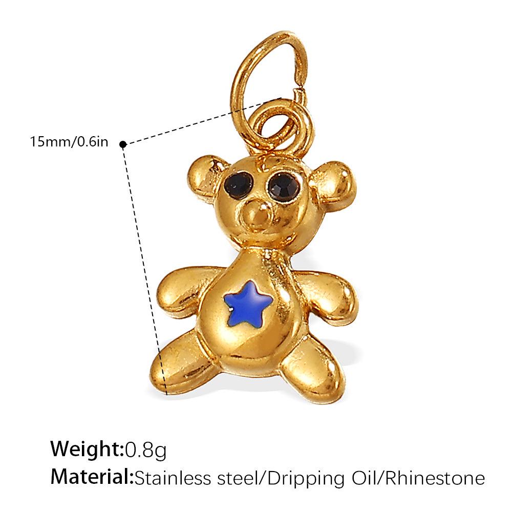 18K Gold-Plated Stainless Steel Elephant Pendant for Necklace or Bracelet