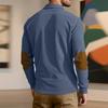 Men's  Casual Outdoor Lapel Corduroy Pullover Long-sleeved Top