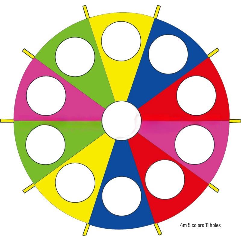 WEZHO Outdoor Kids Training Rainbow Parachute Set