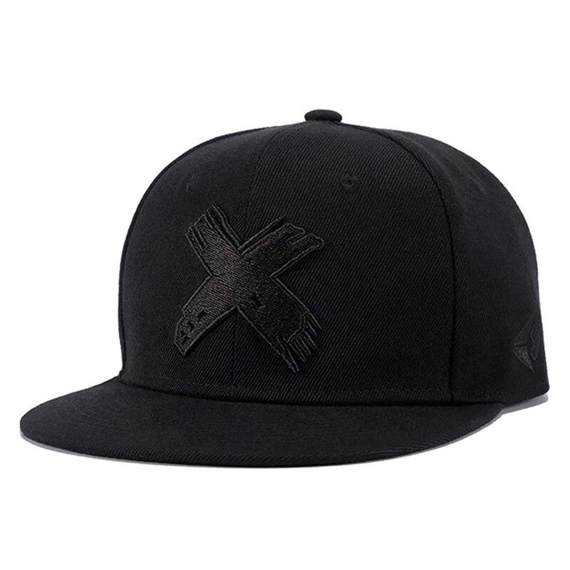 Unisex Simple X Embroidery Hip-Hop Hats Outdoor Adjustable Casual Baseball Caps Sunscreen Hat