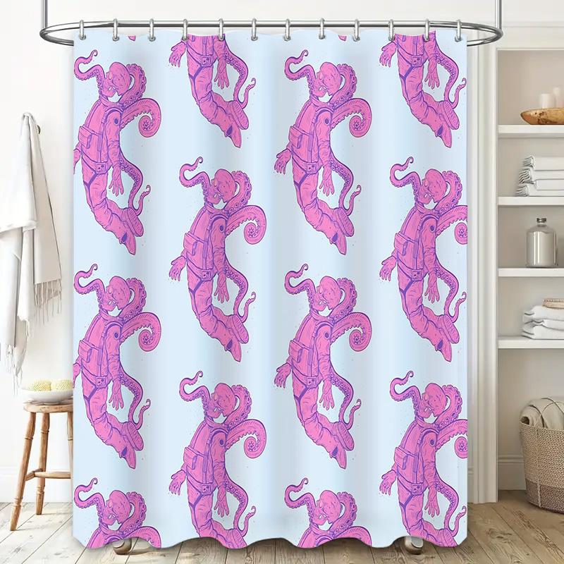 Ocean Tentacle Shower Curtain Gothic Sea Monster Bathroom Decor Washable Waterproof Halloween Home Decor Artistic Unique Pattern