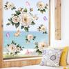 Elegant White Peony Static Cling Window Sticker Self-Adhesive Waterproof Removable Living Room Bedroom Glass Home Decor Art