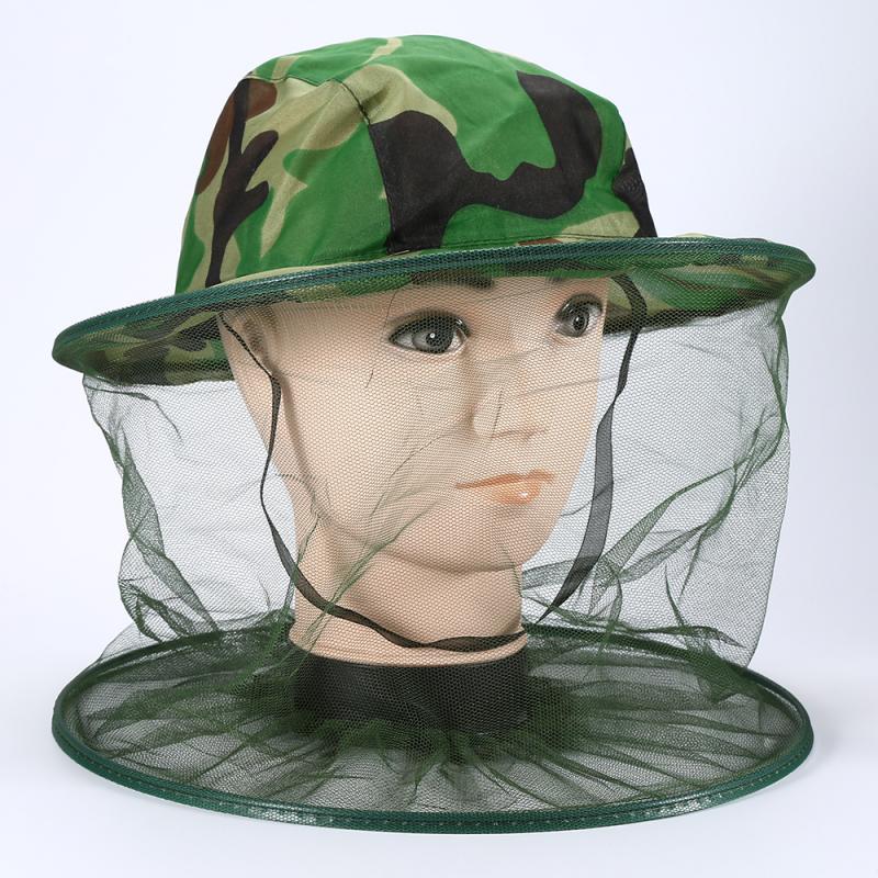 Camouflage Face Protect Net Hat Beekeeping Anti-mosquito Bee Bug Insect Fly Mask Cap Hat Head Net Outdoor Accessories