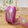 Sheer Tulle Ribbon 3.8 Yards Craft Decorative Ribbon Iridescent Tulle Ribbon Roll for Flowers Wedding Invitations Gift Wrapping