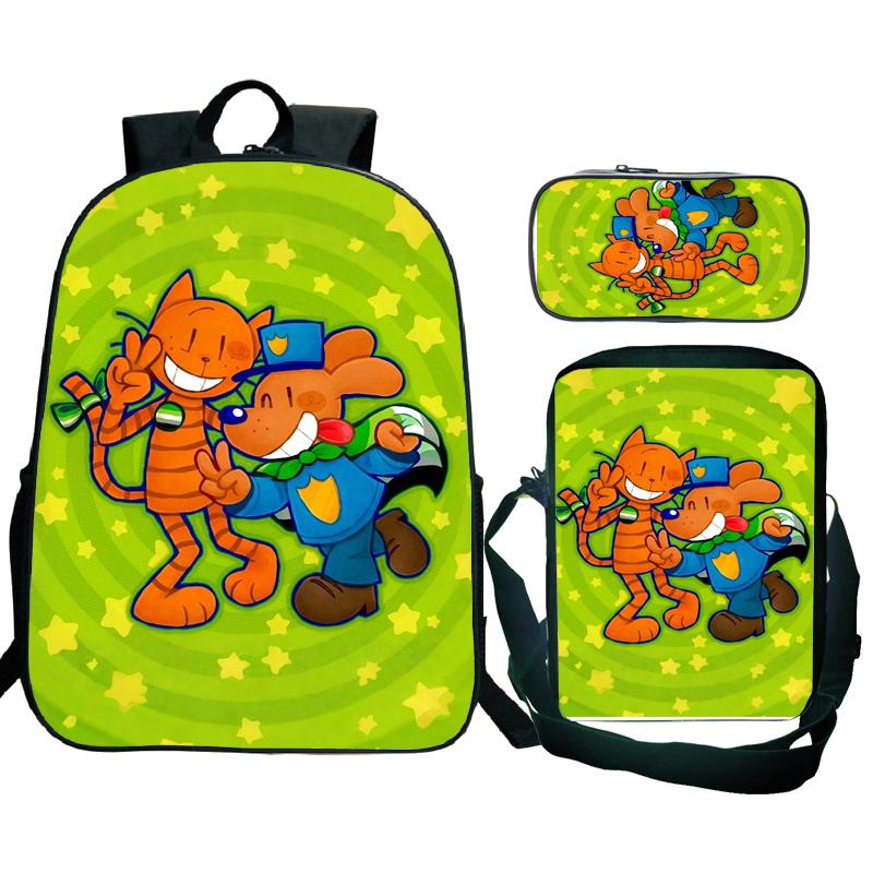 3 Stück Dog Man Rucksack Herren Jugendliche Port Reiserucksack Studenten Schule Umhängetasche Dogman Trend Laptop Rucksack