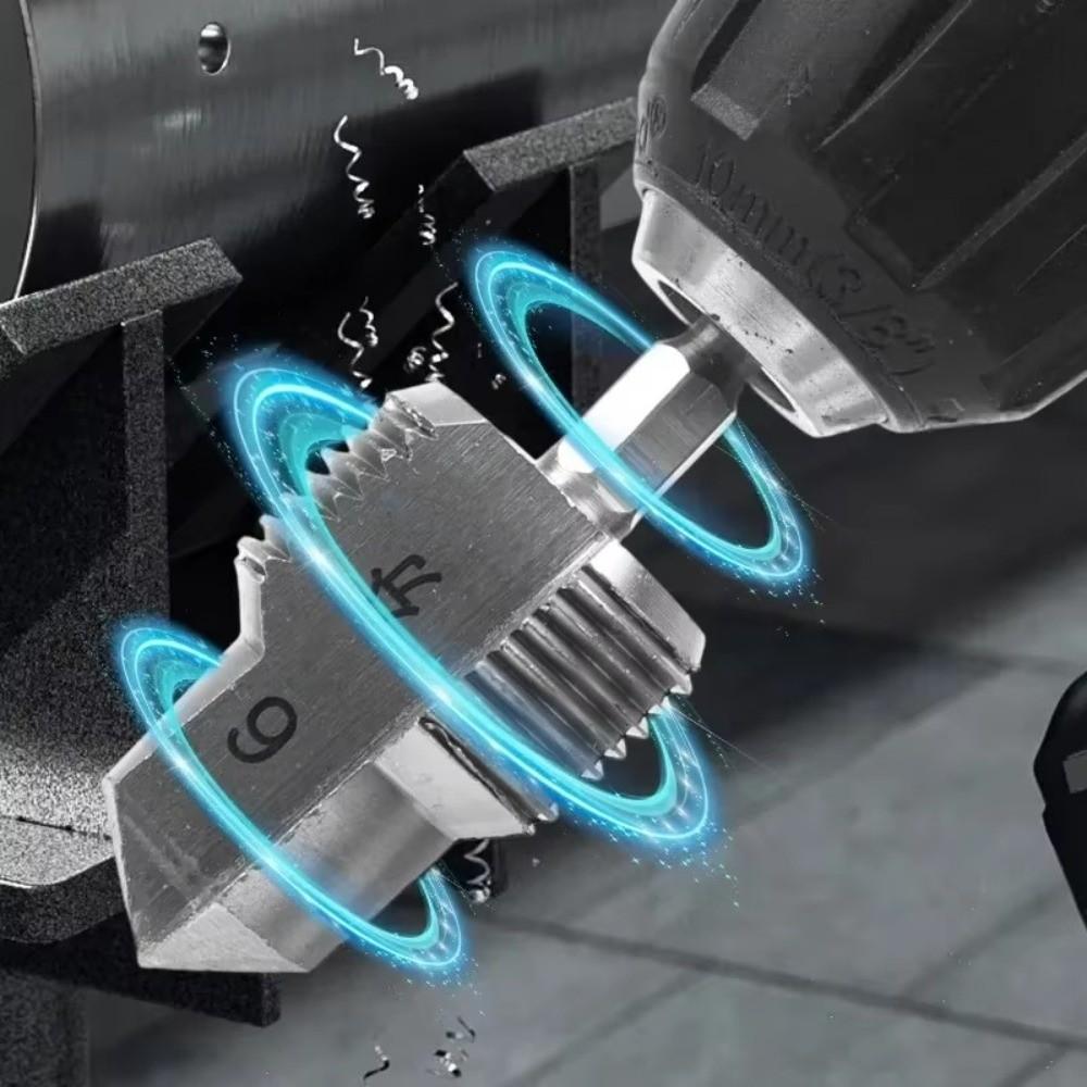 4/6 Punkte Wasserrohr-Öffner 3-in-1 Bohrerwerkzeuge Elektrischer Bohrer-Öffner Elektrowerkzeuge Gewindeöffner Sechskant-Rohröffner