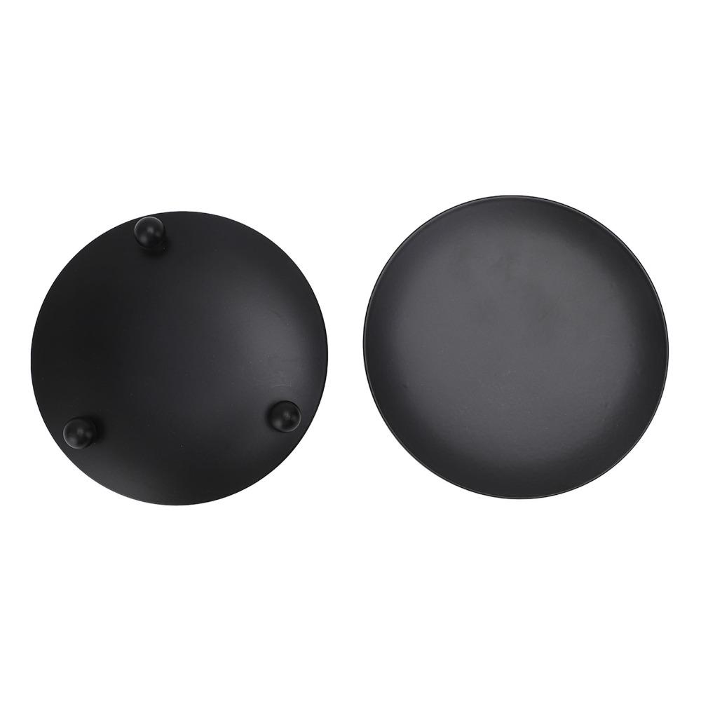 3pcs Iron Material Iron Plate Candle Holder Tabletop Design Decorative Candle Plate Candles