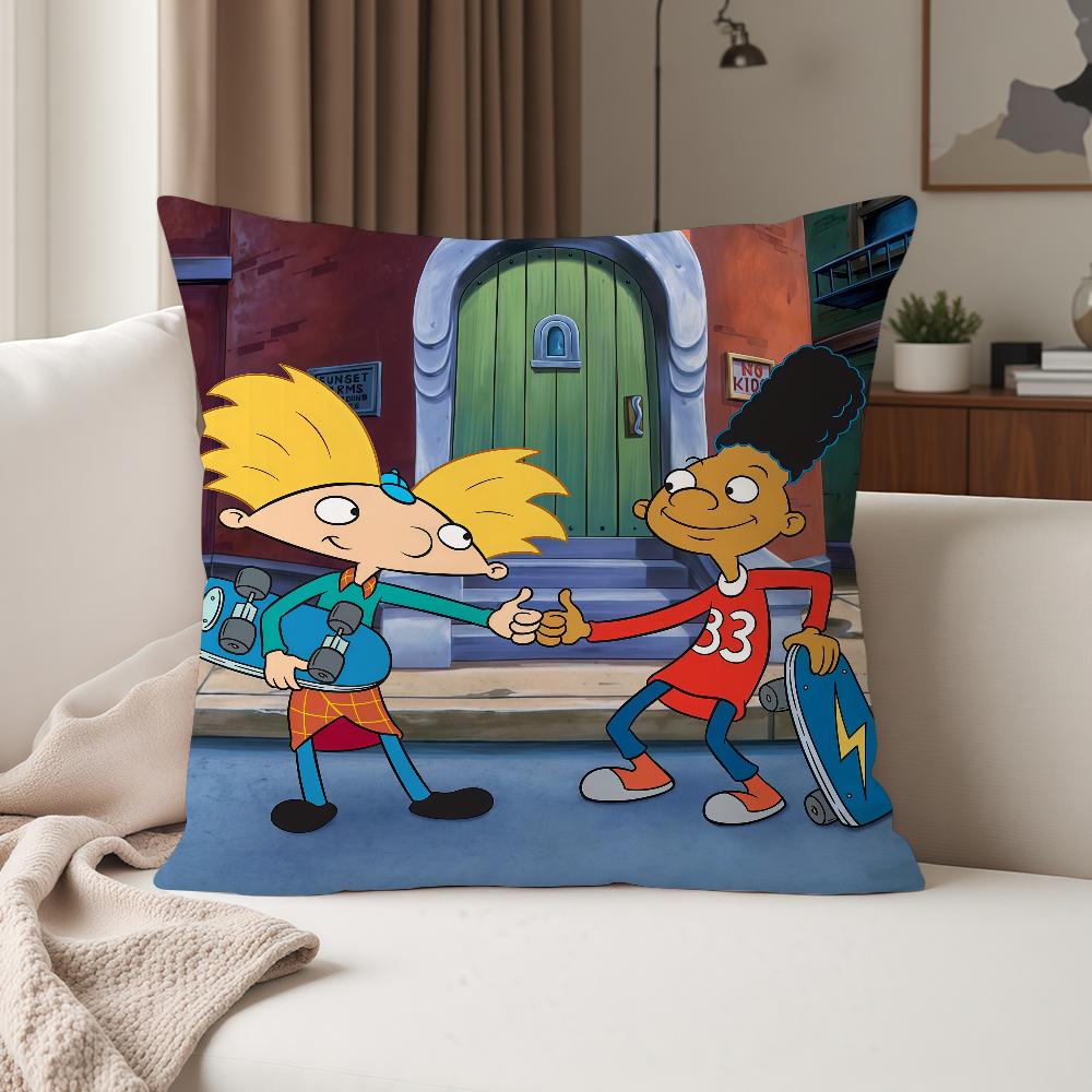 Anime Hey AArnold Pillow Case Suitable For Bedrooms Living Rooms Cars Home Decoration
