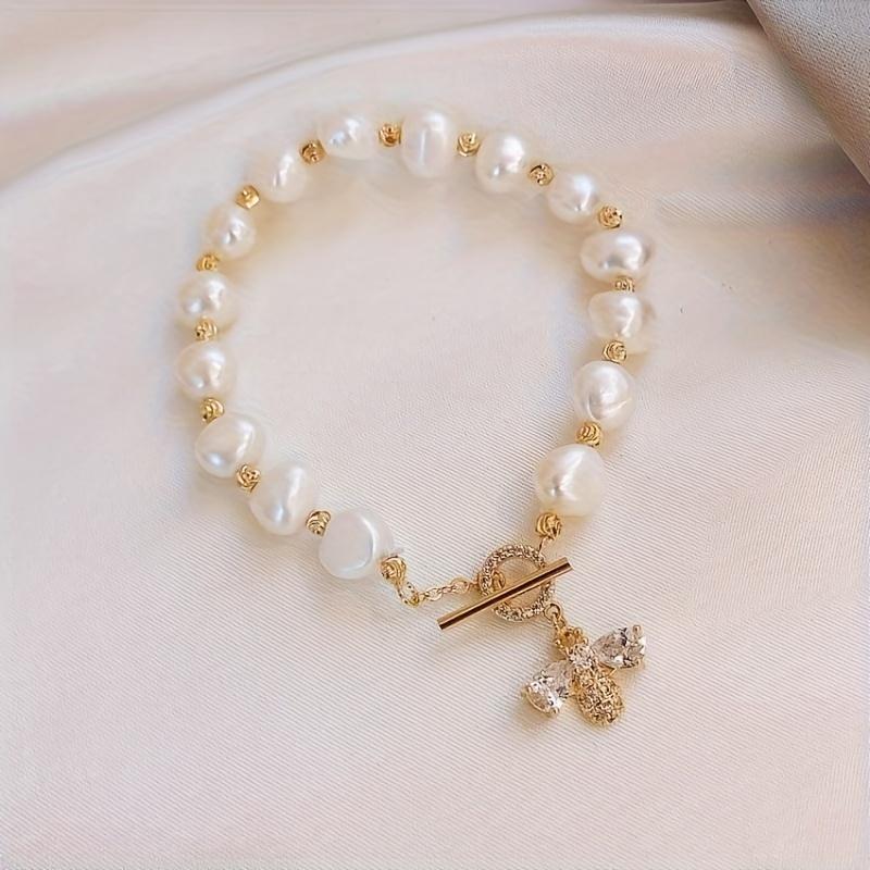 Freshwater Pearl Bracelet Elegant Hand Jewelry Wedding Anniversary & Mother'S Day Gifts