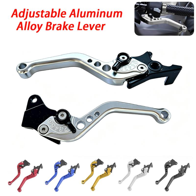 CNC 6 Position Adjustable Motorcycle Brake Clutch Levers,Short Aluminum Alloy Handlebar Lever Scooter Motorbike Mod Parts