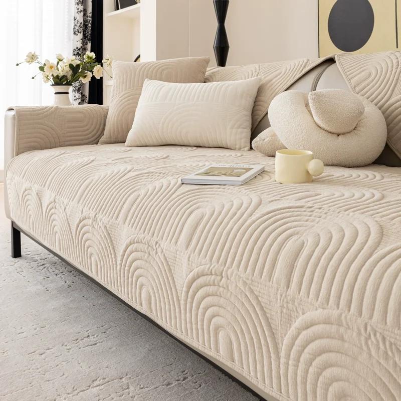 

Роскошный чехол для дивана из шенилла для домашних животных, детей, противоскользящие чехлы для дивана для гостиной, комбинированный чехол для дивана в форме буквы L, защитное полотенце для дома A 70x70