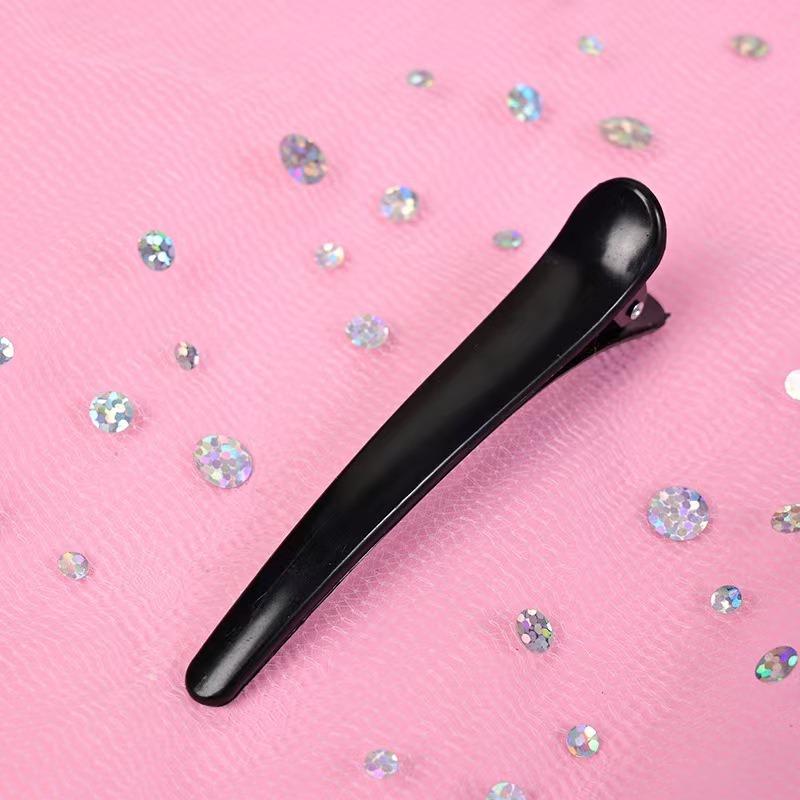 10PCS Professional Hairdressing Salon Hairpins Black Plastic Single Prong DIY Alligator Hair Clip