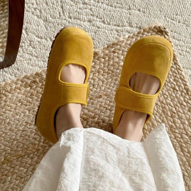 Retro Soft Bottom Round Head Mary Jane Shoes Women's Spring 2025 New Casual Japanese Sle  Gentle Wind Bean Shoes