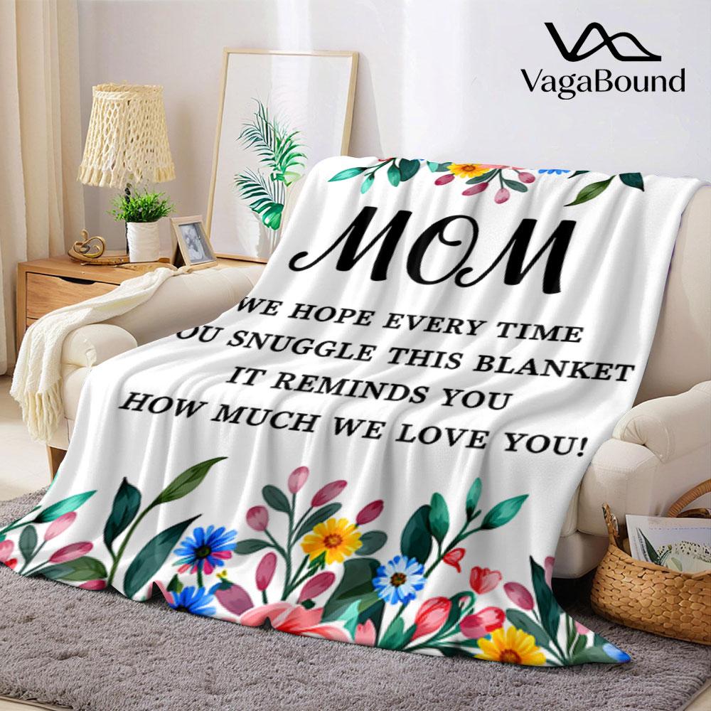 Family Blessings Flannel Blanket Perfect for Sofa Office Bed Travel Sleep Read Relax Camping four season use
