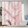 Pink Rose Gold Shower Curtain with Luxurious Modern Design for Bathroom Decor Waterproof Fabric, Easy Install, Various Sizes Ava
