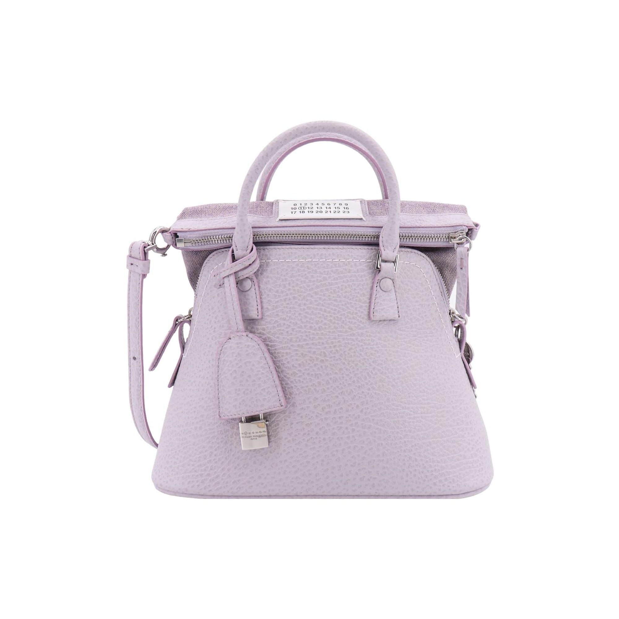 

Maison Margiela 5AC Logo Number Patch Metal Zipper Closure Leather Handbag Women handbags Purple S56WG0082P4455T5166 Basic Set (Bag+Dust Bag)
