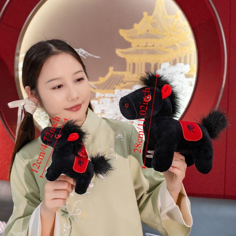 Cute Stuffed Animal Doll Mascot Dolls Zodiac Pony Figurine Cartoon Steed Doll  Year of Horse
