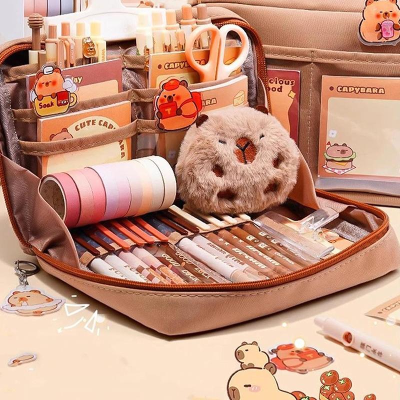 Large Capacity Gift Box Capybara Stationery Set Pencil Case Abundant Study Stationery Cute Back-To-School Gift Kit For Students