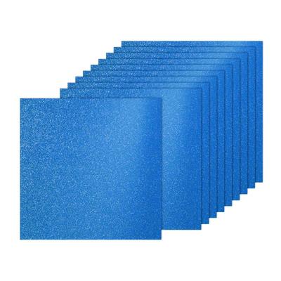 PATIKIL 20 Hojas de Cartulina con Purpurina, Tamaño A4, 250GS Media, Azul, para Suministros de Fiesta DIY, Animadores, Manualidades Hechas a Mano, Scrapbooking y Decoración