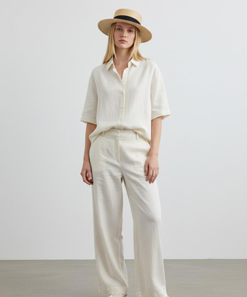 Yunibeosyeolkemiseuteuli Summer Beige Flat Panama Hat Panama Hat